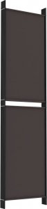 vidaXL vidaXL Parawan 5-panelowy, brązowy, 250x200 cm, tkanina 6