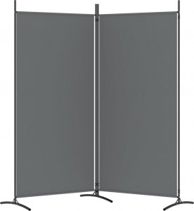 vidaXL vidaXL Parawan 2-panelowy, antracytowy, 175x180 cm, tkanina 4