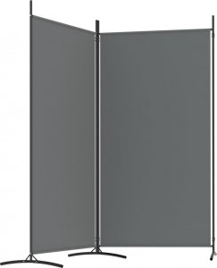 vidaXL vidaXL Parawan 2-panelowy, antracytowy, 175x180 cm, tkanina 5