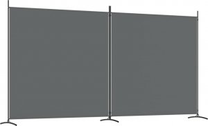 vidaXL vidaXL Parawan 2-panelowy, antracytowy, 348 x 180 cm, tkanina 2