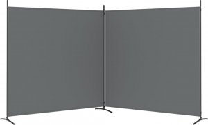 vidaXL vidaXL Parawan 2-panelowy, antracytowy, 348 x 180 cm, tkanina 5