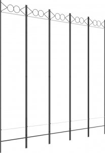 vidaXL vidaXL Parawan 5-panelowy, biały, 200x200 cm, tkanina 2