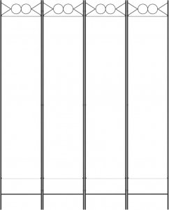 vidaXL vidaXL Parawan 4-panelowy, biały, 160x200 cm, tkanina 3