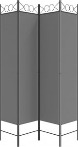 vidaXL vidaXL Parawan 4-panelowy, antracytowy, 160x200 cm, tkanina 5