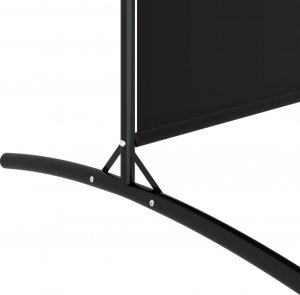 vidaXL vidaXL Parawan 2-panelowy, czarny, 348 x 180 cm, tkanina 7