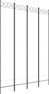 vidaXL vidaXL Parawan 4-panelowy, biały, 160x220 cm, tkanina 2
