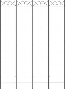 vidaXL vidaXL Parawan 4-panelowy, biały, 160x220 cm, tkanina 3