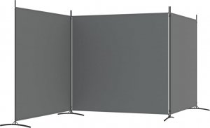 vidaXL vidaXL Parawan 3-panelowy, antracytowy, 525x180 cm, tkanina 4