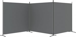 vidaXL vidaXL Parawan 3-panelowy, antracytowy, 525x180 cm, tkanina 5