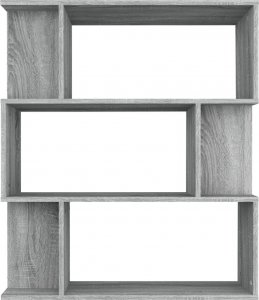 vidaXL Regał na książki/przegroda, szary dąb sonoma, 80x24x96 cm 3