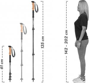 Beon Kije trekkingowe Carbon 8