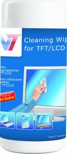 V7 Chusteczki nawilżane do czyszczenia ekranów LCD/TFT 100 szt. (VCL1513) 1