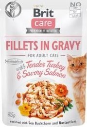 Brit BRIT CARE Cat Pouches Fillets in Gravy with Tender Turkey & Savory Salmon 85g 1