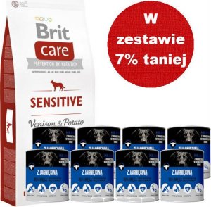 Brit Brit Care Sensitive Venison&Potato 12kg + Mr.BIG kawałki w sosie z jagnięciną 8x800g 1