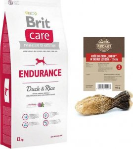 Brit Brit Care Endurance 12kg + Kość do żucia w skórze łososia 12cm 1