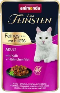 Animonda ANIMONDA Cat Vom Feinsten Adult Cielęcina + filet z kurczaka saszetka 18x85g 2