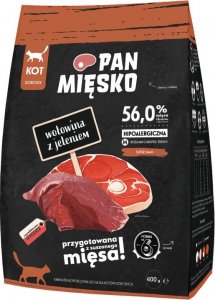 Pan Mięsko PAN MIĘSKO Wołowina z jeleniem M 400g dla kota 1
