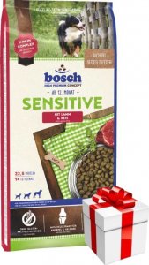 Bosch Bosch Sensitive Lamb & Rice, jagnięcina i ryż (nowa receptura) 15kg + Niespodzianka dla psa GRATIS 1