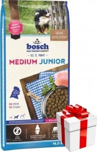 Bosch Bosch Junior Medium (nowa receptura) 15kg + Niespodzianka dla psa GRATIS 1