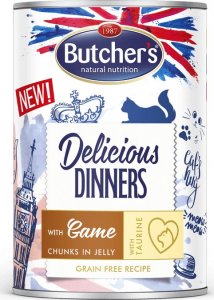 Butchers BUTCHER'S Delicious Dinners z dziczyzną kawałki w galaretce 24x400g (kot) 1