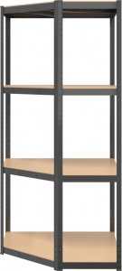 vidaXL vidaXL Regał narożny z 4 półkami, antracytowy 5