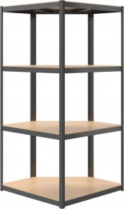 vidaXL vidaXL Regał narożny z 4 półkami, antracytowy 6