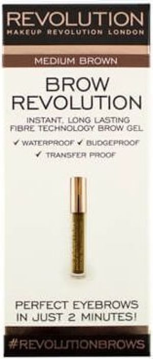 Makeup Revolution Brow Revolution Żel do brwi Medium Brown 3.8g 1