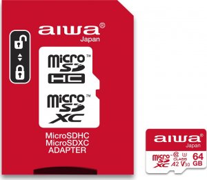 Karta Aiwa MicroSDXC 64 GB Class 10 UHS-I/U3 A2 V30 (MSDV30-64GB) 2