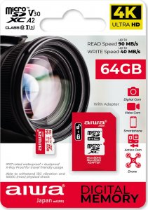 Karta Aiwa MicroSDXC 64 GB Class 10 UHS-I/U3 A2 V30 (MSDV30-64GB) 4