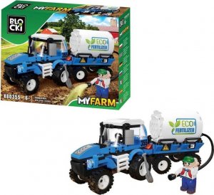 Blocki Klocki BLOCKI MyFarm Traktor z beczkowozem 1