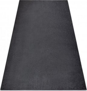 Dywany Łuszczów DYWAN - WYKŁADZINA SANTA FE czarny 98 gładki, jednolity, jednokolorowy, 150x400 cm 1