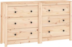 vidaXL Komoda, 140x35x80 cm, drewno sosnowe 2