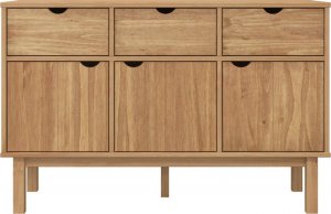 vidaXL Komoda, 114x43x73,5 cm, lite drewno sosnowe 3