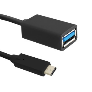Kabel USB Qoltec USB-A - USB-C 0.25 m Czarny (50421) 1