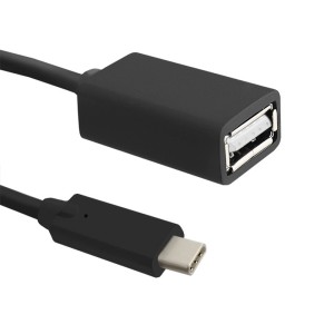 Kabel USB Qoltec USB-C - USB-A 0.25 m Czarny (50422) 1