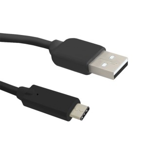 Kabel USB Qoltec USB-A - USB-C 0.25 m Czarny (50496) 1