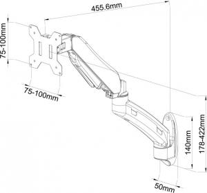 Art Uchwyt ścienny na monitor 13" - 27" L-12GW (RAMART L-12GW) 8