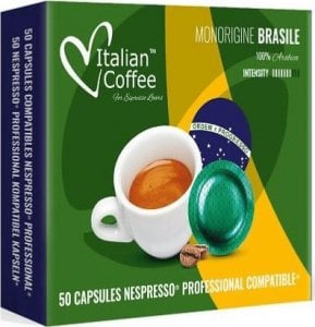 Caffe Italiano Monorigine Brasile kapsułki kompatybilne z systemem NESPRESSO PROFESSIONAL - 50 kapsułek 1