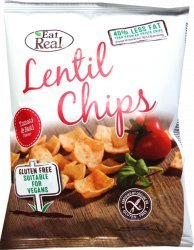 Eat Real Chipsy z soczewicy o smaku pomidorów i bazylii 40g EAT REAL 1