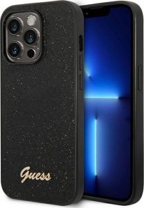 Guess Etui Guess GUHCP14LHGGSHK Apple iPhone 14 Pro czarny/black hard case Glitter Script 1