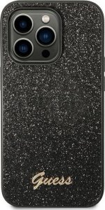 Guess Etui Guess GUHCP14LHGGSHK Apple iPhone 14 Pro czarny/black hard case Glitter Script 3