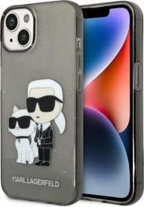 Karl Lagerfeld Etui Karl Lagerfeld KLHCP14MHNKCTGK Apple iPhone 14 Plus czarny/black hardcase IML GLIT NFT Karl&Choupette 1