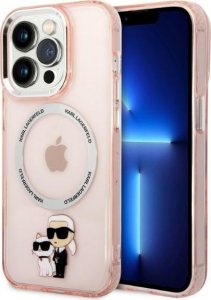 Karl Lagerfeld Etui Karl Lagerfeld KLHMP14LHNKCIP Apple iPhone 14 Pro hardcase różowy/pink IML NFT Karl&Choupette Magsafe 1