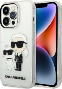 Karl Lagerfeld Etui Karl Lagerfeld KLHCP14LHNKCTGT Apple iPhone 14 Pro transparent hardcase IML GLIT NFT Karl&Choupette 1