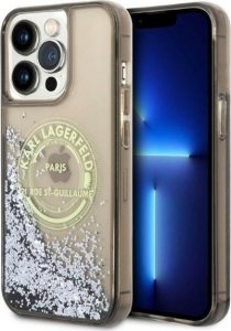 Karl Lagerfeld Etui Karl Lagerfeld KLHCP14LLCRSGRK Apple iPhone 14 Pro czarny/black hardcase Liquid Glitter RSG 1