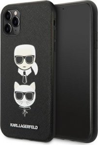 Karl Lagerfeld Etui Karl Lagerfeld KLHCN58SAKICKCBK Apple iPhone 11 Pro czarny/black hardcase Saffiano Ikonik Karl&Choupette Head 1