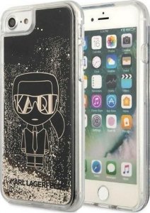 Karl Lagerfeld Etui Karl Lagerfeld KLHCI8LGGKBK Apple iPhone SE 2022/SE 2020/8/7 czarny/black hardcase Liquid Glitter Gatsby 1