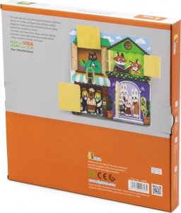 Viga Montessori Drewniana Tablica Manipulacyjna Zamek i Zatrzask Dom 12