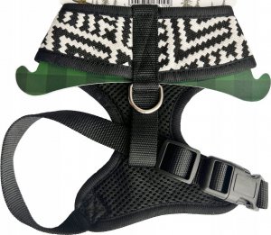 Barry King Szelki dla psa, z wytrzymałej tkaniny, wzór aztecki, biało-czarne paski, max. Obw. Szyi 28cm, obw. Klatki 34-45cm 2