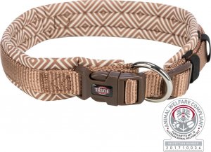 Trixie Premium, szeroka obroża, dla psa, diament boho/karmel, taśma parciana, M–L: 42–48 cm/20 mm, podbita neoprenem 1